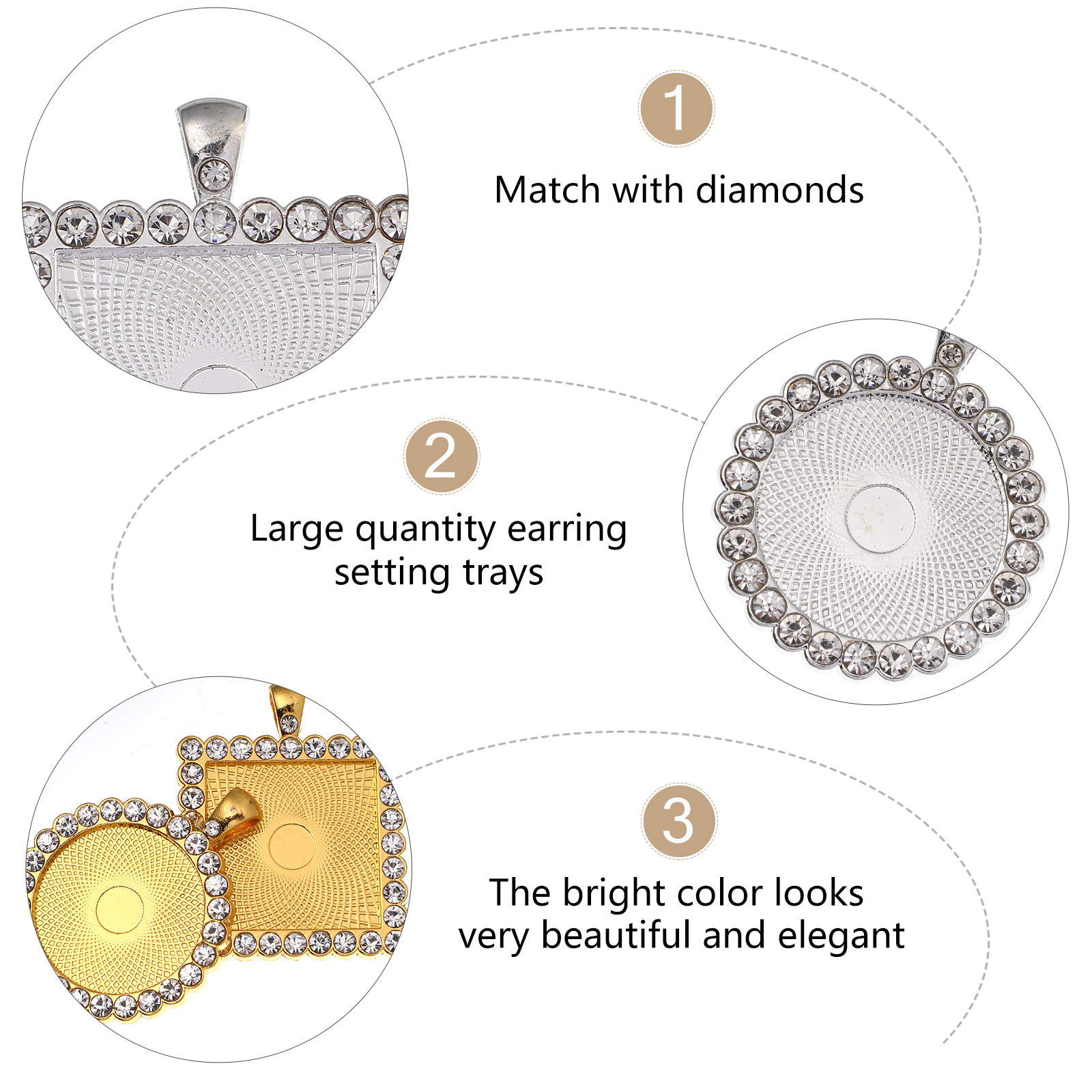 40Pcs Alloy Earring Setting Tr - огляд і ціна Resin Craft Supplies