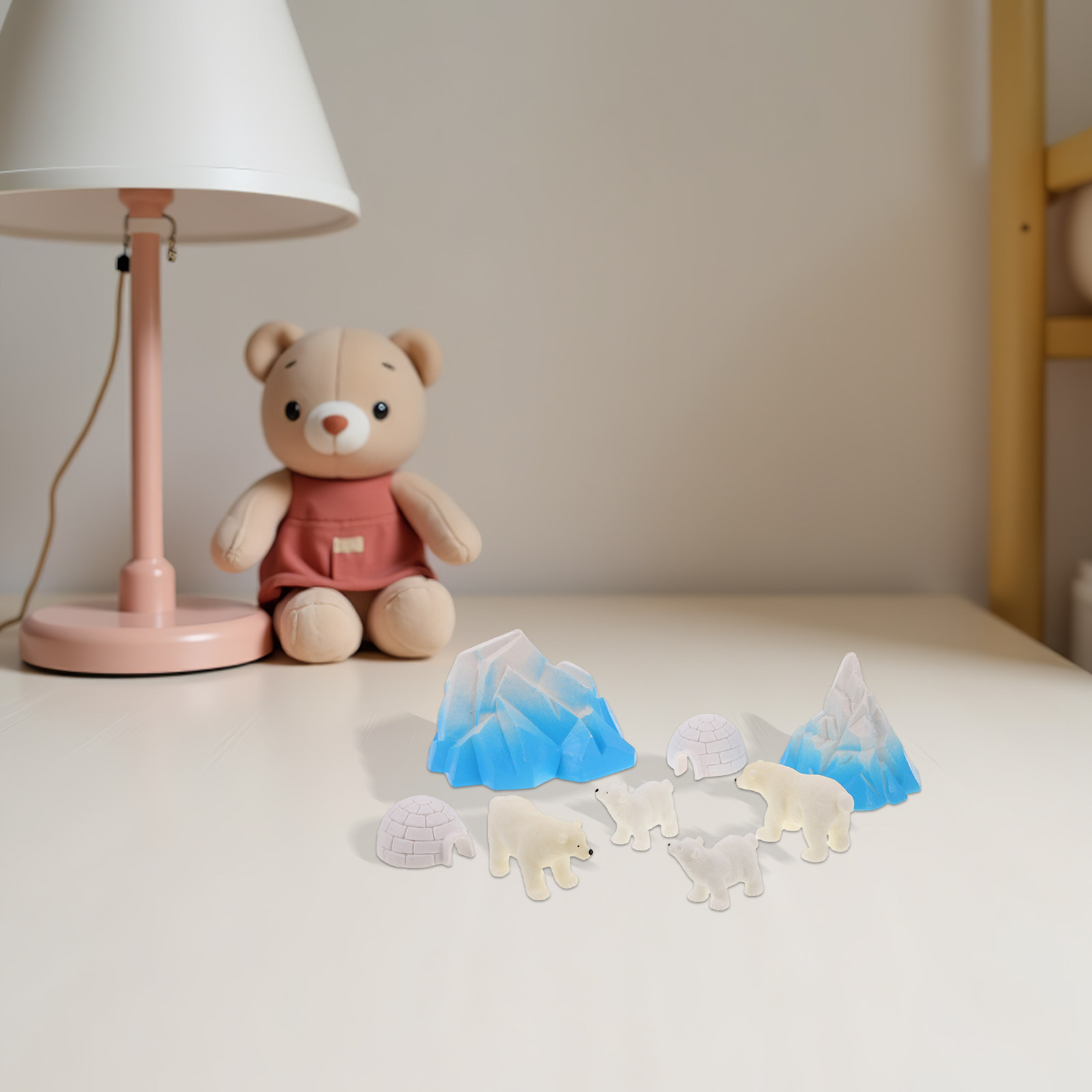 8Pcs Mini Resin Polar Bears Ar - огляд і ціна Resin Crafts