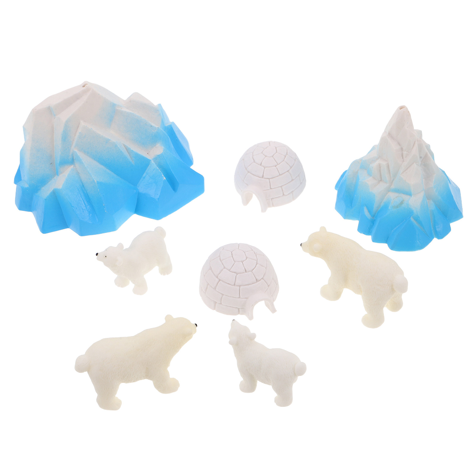 8Pcs Mini Resin Polar Bears Ar - огляд і ціна Resin Crafts