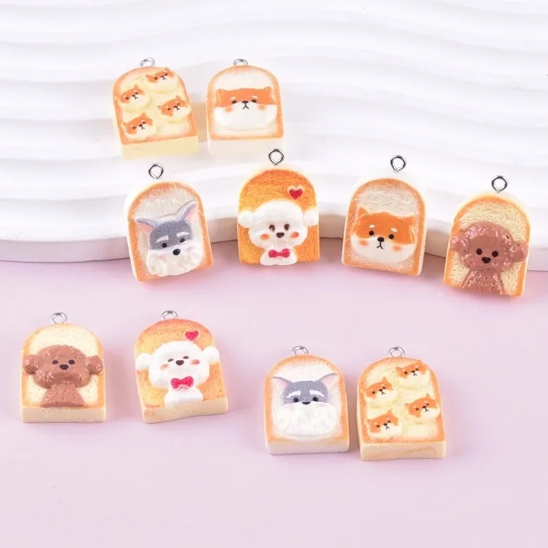 10Pcs Cute Toast Dog Resin Pen - огляд і ціна Resin Craft Supplies
