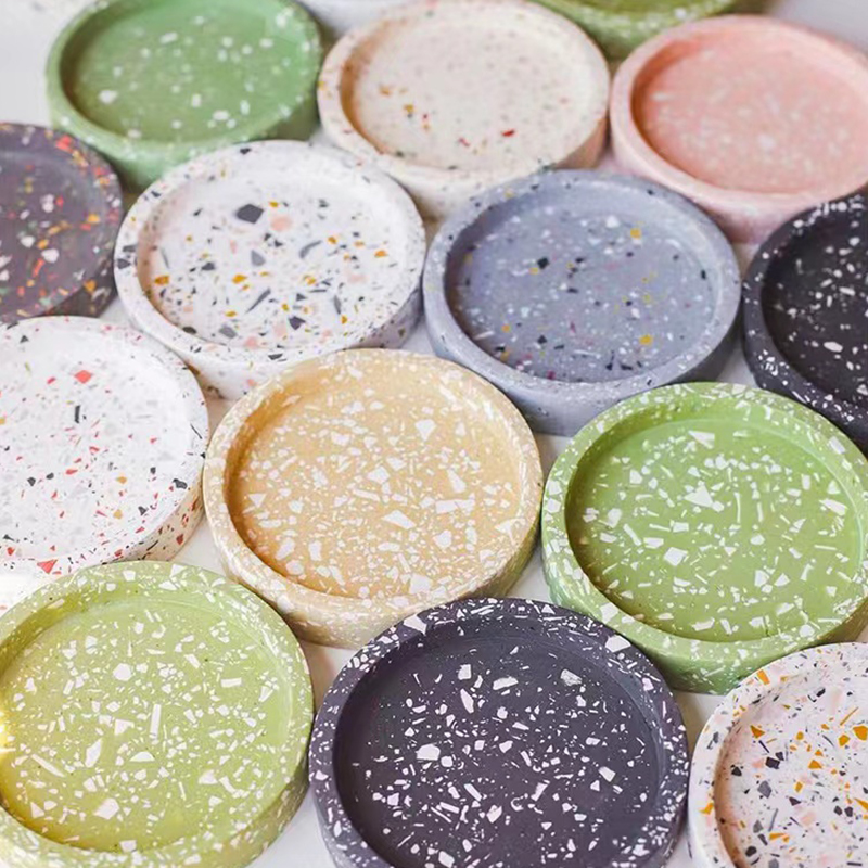 Round Tray Cement Molds Silico - огляд і ціна Coaster Mold Round
