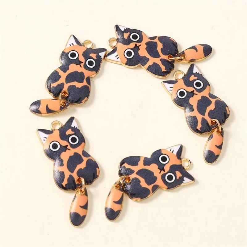 10Pcs 16×39mm Cute Cartoon Cat - огляд і ціна Resin Craft Supplies