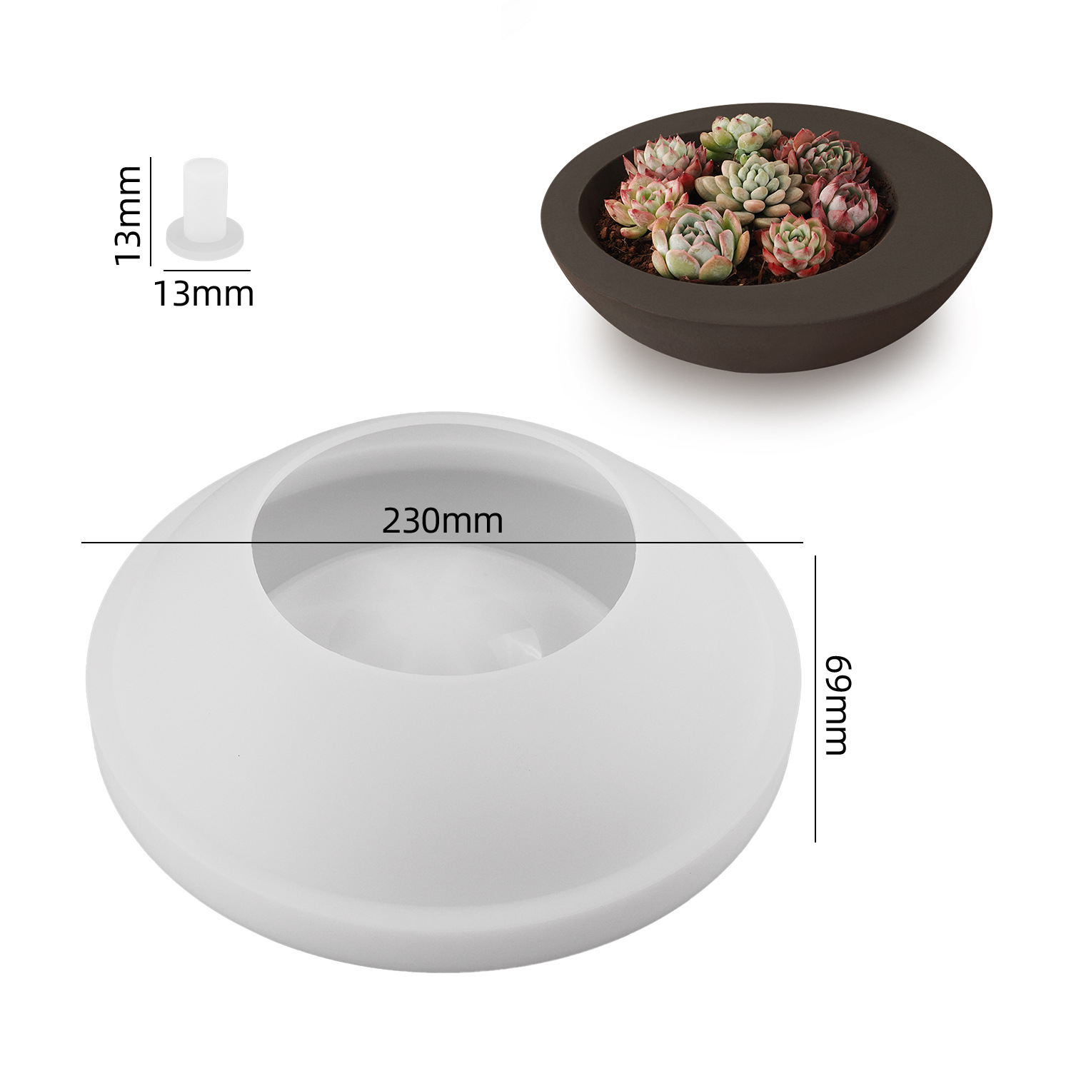 1pc Irregular Round Bowl-Shape - огляд і ціна Coaster Mold Round