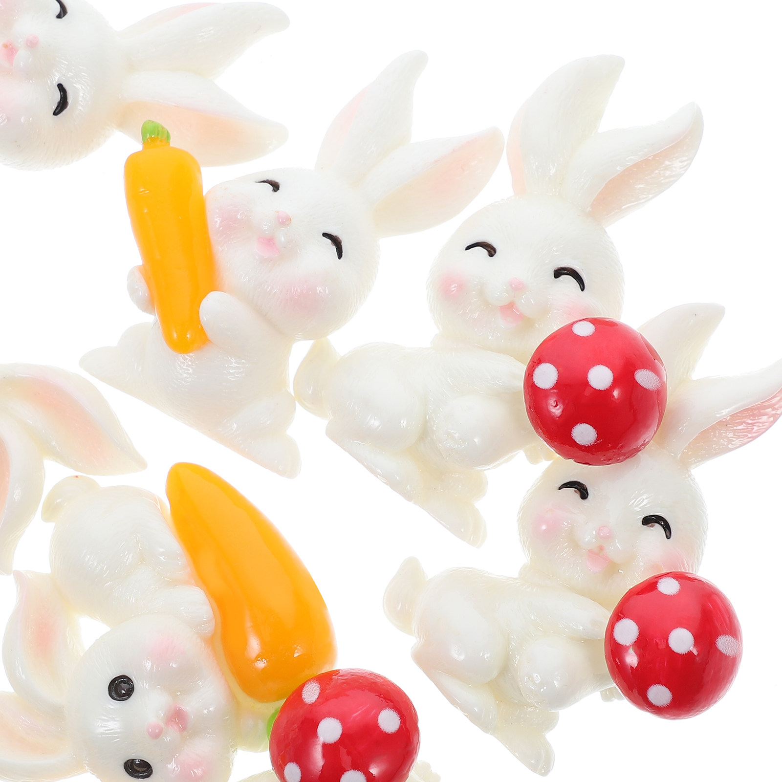 12Pcs Resin Rabbit Carrot Char - огляд і ціна Resin Craft Supplies