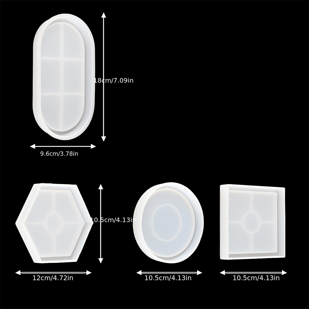 4pcs/Set Storage Tray Coaster  - огляд і ціна Serving Tray Mold
