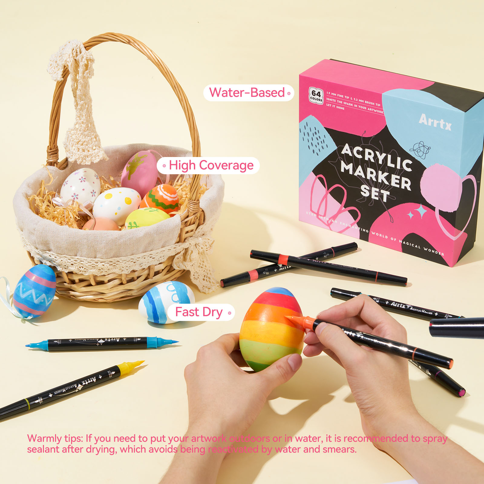 Arrtx 64 Colors Acrylic Paint  - огляд і ціна Copic Marker Classic