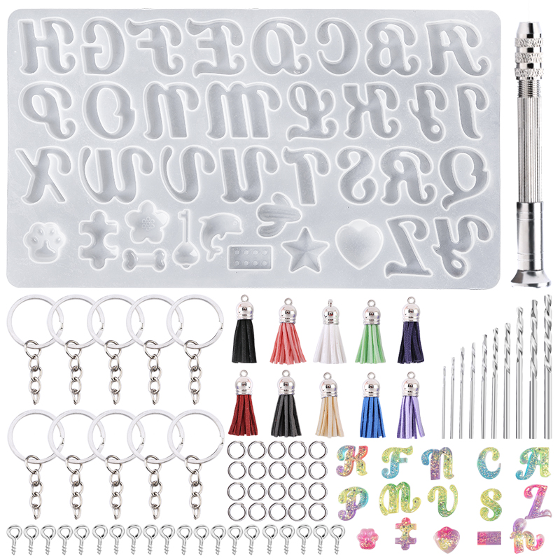 Alphabet Keychain Molds Alphab - огляд і ціна Gold Foil Flakes