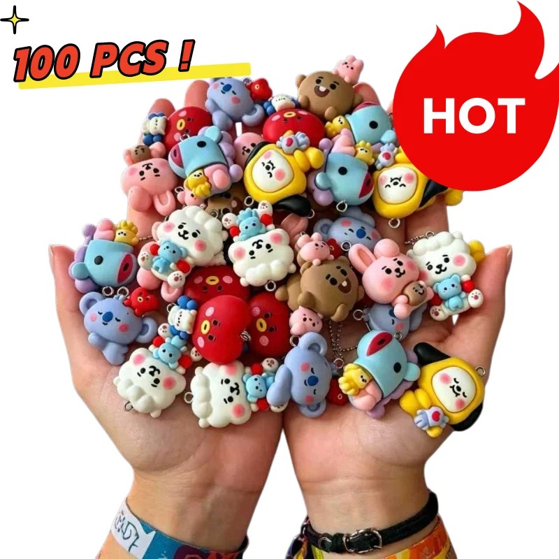 7pcs BT21 Resin Cartoon Charm  - огляд і ціна Resin Craft Supplies