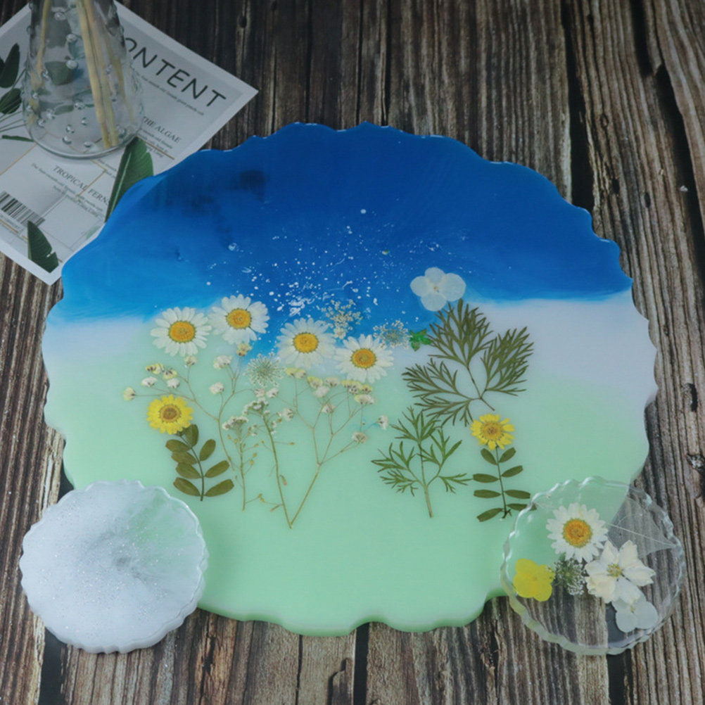 2Pcs Crystal Resin Silicone Tr - огляд і ціна Serving Tray Mold